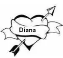 heart with diana