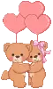 pink hert balloons