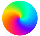 Spining rainbow cirlce