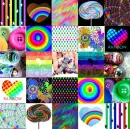 multi color collage