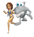 shark vs girl