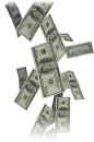money falling