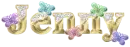 Glitter Gold Glass with Butterflies - Jenny