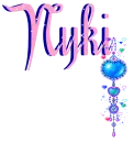 Nyki Blue Heart Dangler