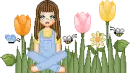 niÃ±a con flores