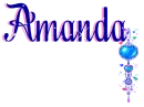 Amanda Blue Heart Dangler