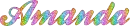 Rainbow Glittered Text - Amanda 