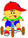 BOY RIDING BIKE 