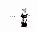 Black cat with heart