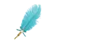 Feather Pen Light Blue - Sabrina
