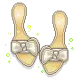 white sandals