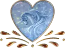 unicornio en corazÃ³n azul