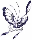 dark blue sparkle butterfly