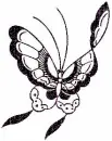 black and pink sparkle butterfly