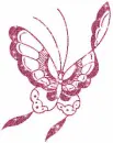 sparkle dark pink butterfly