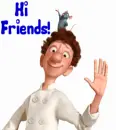 Ratatouille Linguini & Little Chef (Remy) Animated~ Hi Friends!
