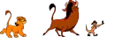Lion King Timba, Pumbaa & Simba Dancing Animated