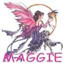 Fairy holding Dragon with Maggie