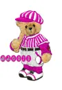Maggie pink baseball bear