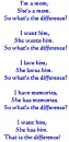 What's the Difference Poem, Blue