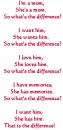 What's the Difference Poem, Red