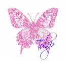 Tulip - pink butterfly