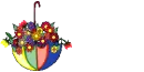 umbrella of flowers 