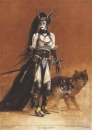 Warrior and wolf