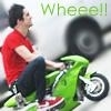 Brendon on mini-bike