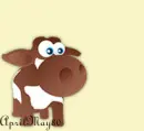 blinking talking cow moo hi april