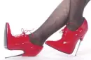 Red Spike Heel