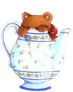 teddy in a pot