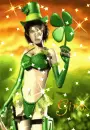 St. Patrick's Day Lady (with sparkles)-Gina