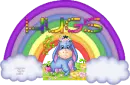 Rainbow hugs with cute Eeyore