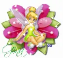 Tinkerbell Flower Pin Cushion (with sparkles)- Gina