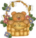 Hi friend,bear in basket