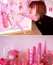 pink girl with bear