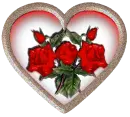 Glitter rose heart