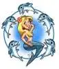 dolphins and mermaid
