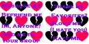 Broken Hearts Contact Table