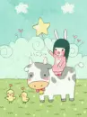 KAWAII BUNNY GIRL WITH MOO