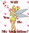 Tink (with floating hearts)- Will You Be My Valentine?