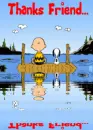 Charlie Brown & Snoopy (with water reflection)- Thanks Friend