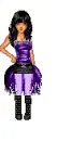 pruple dress doll