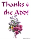 Thanks 4 the Add