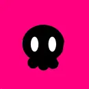 balck 'n'pink skull