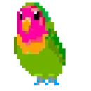 pixelated bird