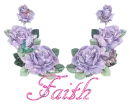 Faith Glitter Purple Roses