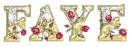 Glitter Gold Sparkling Roses Text - Faye