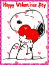Snoopy (with floating hearts)- Happy Valentine's Day